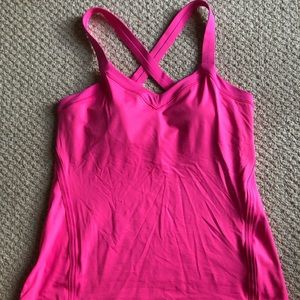Lululemon pink running tank size 10 nwot